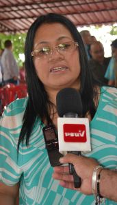 Carolina Vega, delegada al III Congreso del Partido Socialista Unido de Venezuela por el municipio Ospino del estado Portuguesa