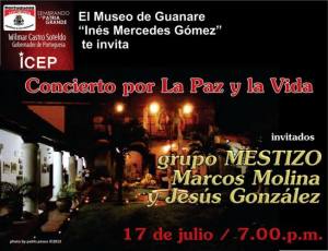 Para el pueblo  concierto por la “Paz y la Vida”  se presentará el 17  de julio en el Museo de Guanare